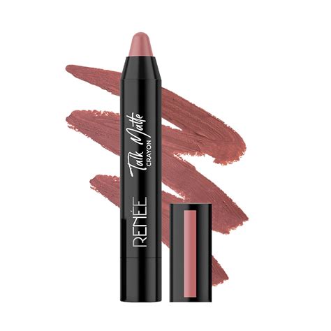 Buy RENEE Talk Matte Crayon Lipstick Nude Roar 4.5g | Hydrating and ...