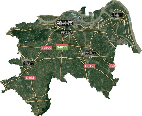 镇江市高清卫星地图