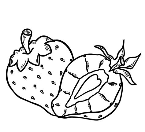 Strawberry Clip Art Black And White