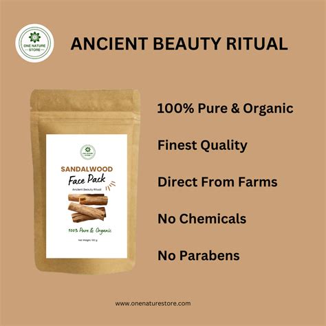 One Nature Store | Sandalwood Face Pack | 100 grams | Ancient Beauty R