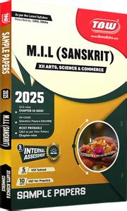 TBW Sample Papers MIL SANSKRIT 2025 CHSE +2 2nd Year Arts, Science And ...