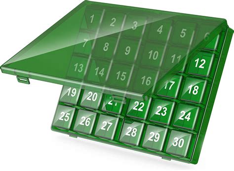 Amazon.com: Monthly Pill Organizer Once a Day - 30 Day Pill Organizer Box - Easy to Open - Large ...