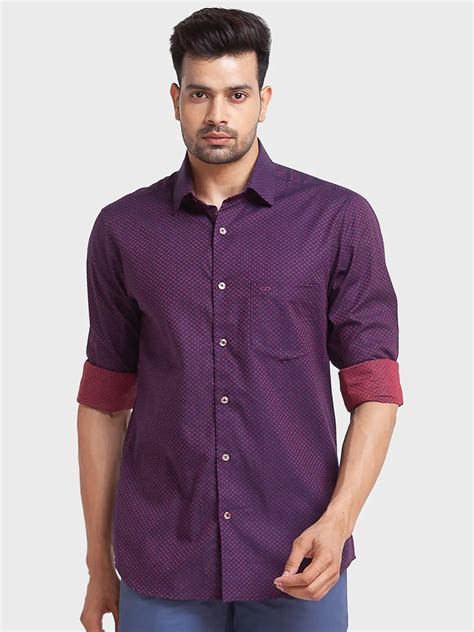 Men Red Tailored Fit Solid Cotton Full Sleeve Shirts – MyRaymond