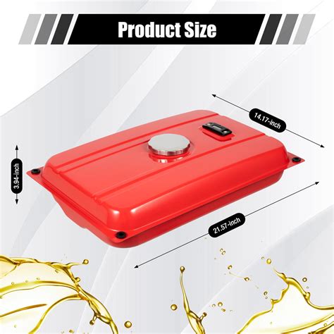Universal 5 Gallon Fuel Tank, Red Iron, Gasoline Valve Petcock, Filter ...