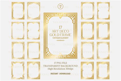 Gold Art Deco Frame Clipart at Sharon Melton blog