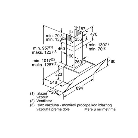 Zidni kuhinjski aspirator 90cm serija 8 Bosch DWK98PS62 | Volim svoj dom