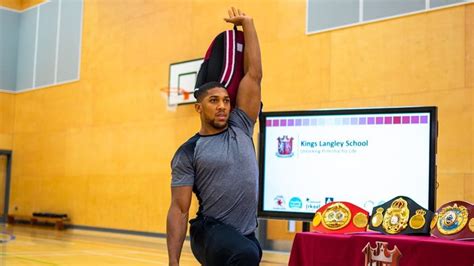 Anthony Joshua: Watch a surprise work-out that he took for pupils at ...