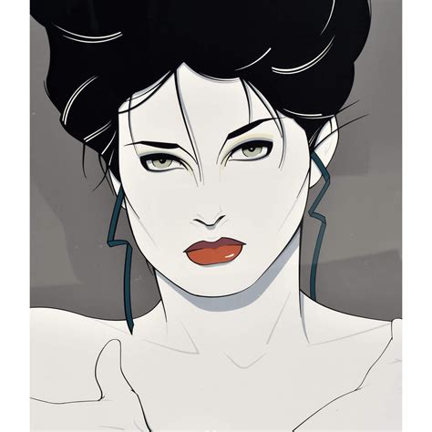 Large Patrick Nagel Vintage 1980s Female Portrait Poster in New Frame ...