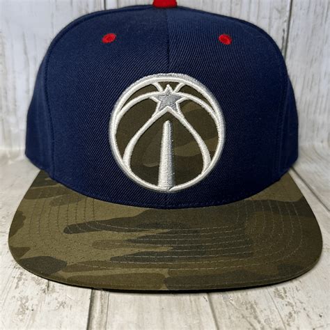 Washington DC Wizards Mitchell & Ness Snapback Hat Camouflage Camo Flat Brim | eBay