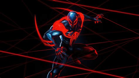 Spider-Man 2099 Wallpaper 4K, CGI, Dark aesthetic, 5K