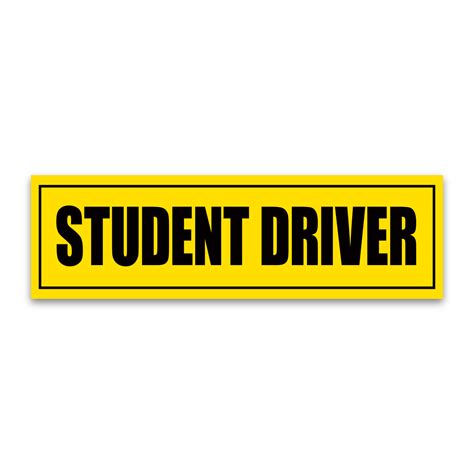 Student Driver Sticker