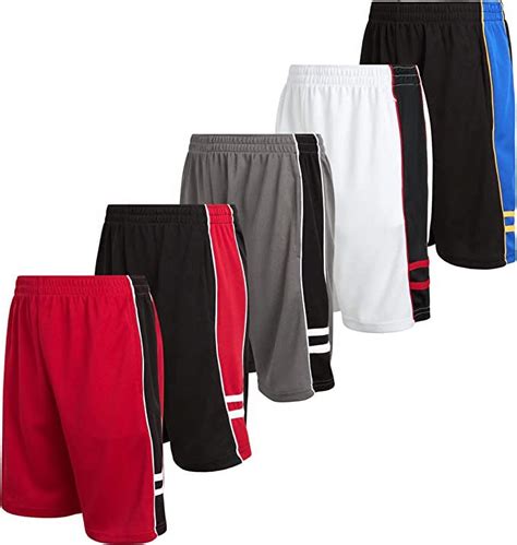 Mad Game Boys' 5 Pack Lightweight Basketball Shorts, Mesh, Moisture ...