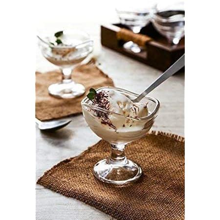 Buy TIENER Transparent Glass Classic Dessert Serving bowl, Ice Cream ...