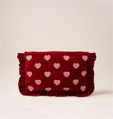 Love Hearts Frill Pouch – Elizabeth Scarlett
