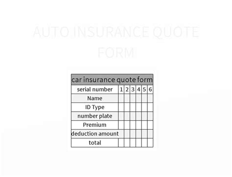 Image result for Auto Insurance Form Template