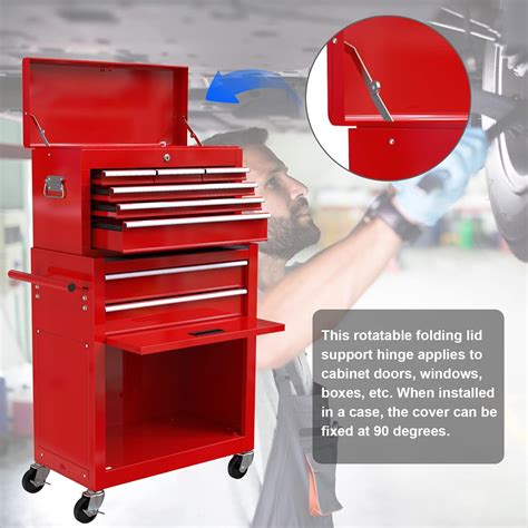 Buy JAVHAHV Tool Storage Cabinet, Rolling Tool Chest with Wheels and 8 ...