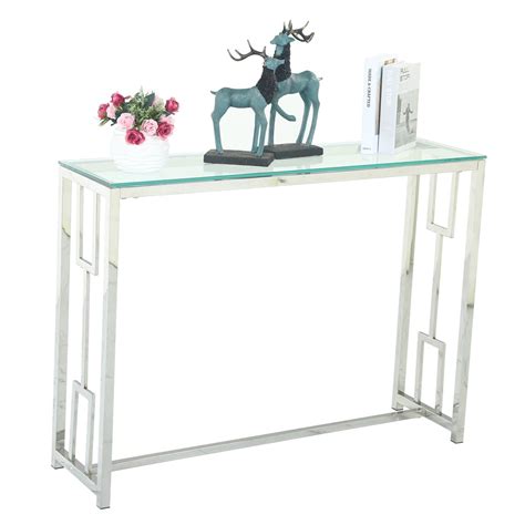 Surmoby Entryway Table Narrow Glass Console Table | Ubuy India
