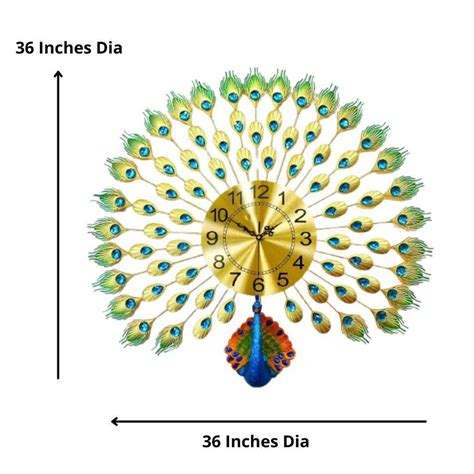 Buy Peacock design wall clock | Wall Clock Peacock Design Online ...