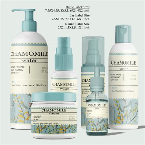 Product Label Template Editable Cosmetic Label Template Skin Care Labe ...