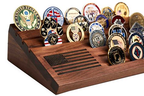 Wooden Desktop Challenge Coin Holder | Framed American Flag Art – Flags ...