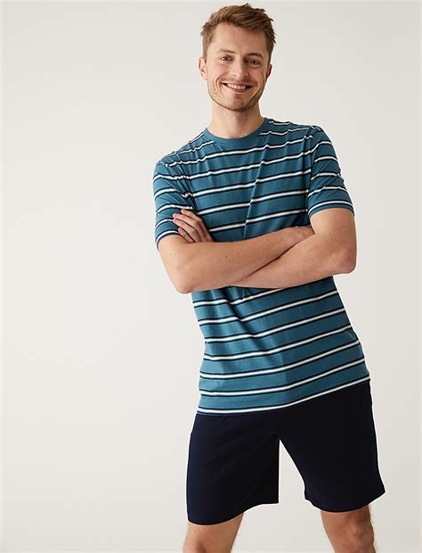 Buy Pure Cotton Striped Pyjama Set at Marks & Spencer
