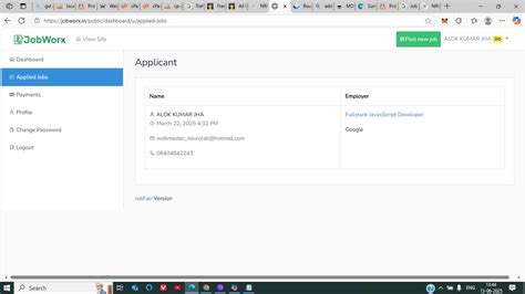 Job Seeker can track their application through dashboard