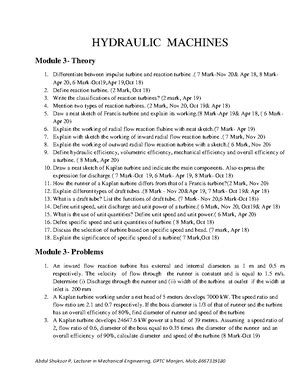 C16-Diploma mechanical engineering engineering hydraulics strength of ...