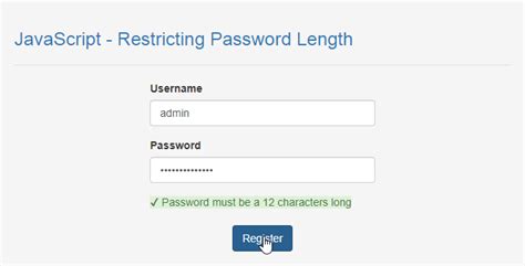 Image result for Password Length Validation in JavaScript