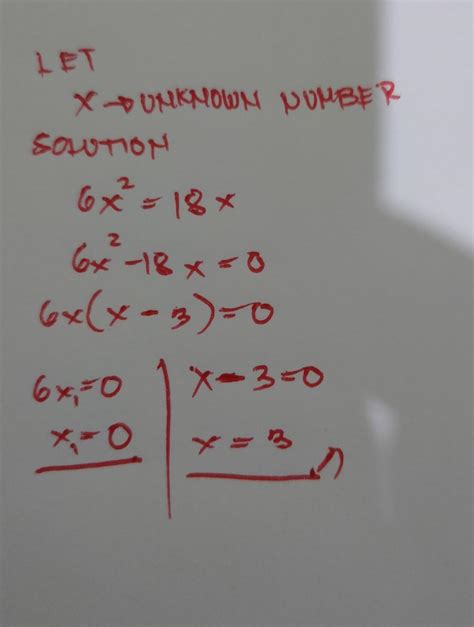 six times the square of a number equals 18 times that number. What is ...