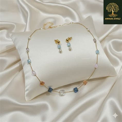 Ammaira's Fancy High Gold Polish Crystal Mala Chic Set – Ammaira Jewelz