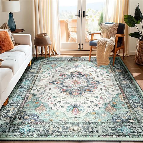 RELEANY 5x7 Area Rugs 5x7, Washable Rug, Non-Slip, Rugs for Living Room ...
