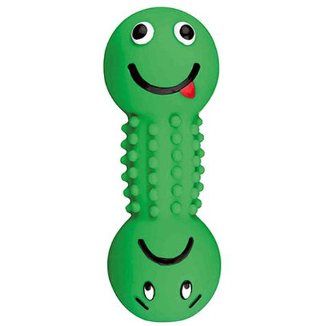 Buy Trixie Smiley Dumbbell with Motifs Latex Toy for Dogs (Green ...