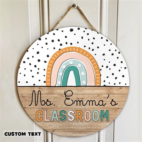 Teacher name sign for door teacher door sign personalized teacher sign ...