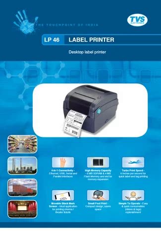 Tvs Barcode Label Printer - TVS LP 46 Neo Barcode Printers Manufacturer ...
