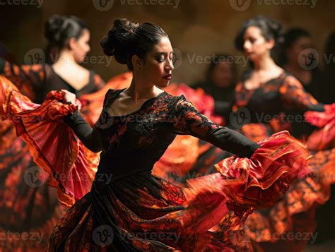 AI generated Passionate spanish gypsy national culture dance flamenco ...