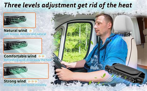 KickZu Car Fans Seat Cooling Fans, USB Front Rear Seat Car Fans, Blow ...