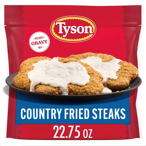 Tyson Frozen Country Fried Steaks with Gravy Mix - Shop Beef & veal at ...