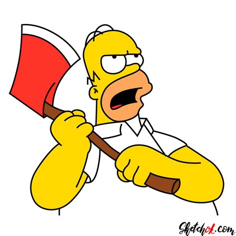 How to draw The Simpsons characters - SketchOk