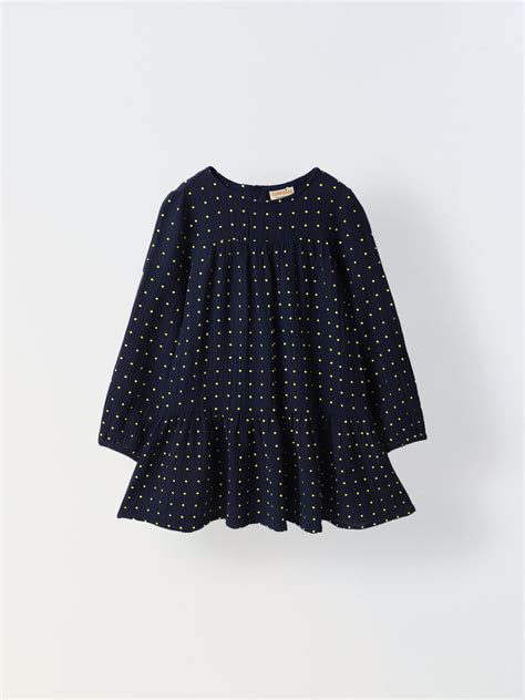 Navy Blue Polka Dot Dress-Girls – Spunkies