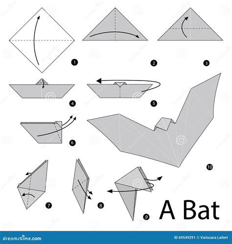 Origami Bat Tutorial 的图像结果
