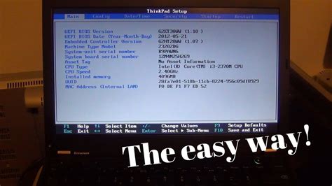 Lenovo ThinkPad Bios Key 的图像结果