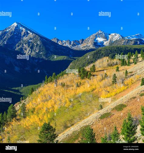 fall colors in the spanish peaks section of the madison range in the ...