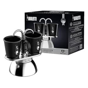 Bialetti Mini Express Induction Stovetop Coffee Maker – Silver 2-Cup ...