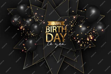 Best 40+ Free Happy Birthday Black Logos Vector Set