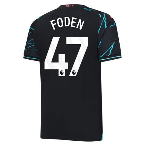 Manchester City Phil Foden #47 EPL Third Jersey 2023-2024