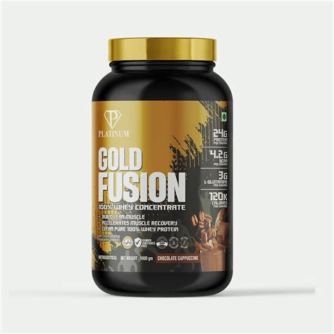 Platinum Gold Fusion 100% Whey Protein Concentrate - Pack of 1 & 2Kg ...