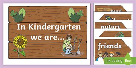 Kindergarten Graduation Editable ‘In Kindergarten We Are’ Signposts