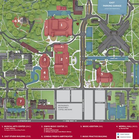 Illustrated Map Of Indiana University Campus Indiana University Office