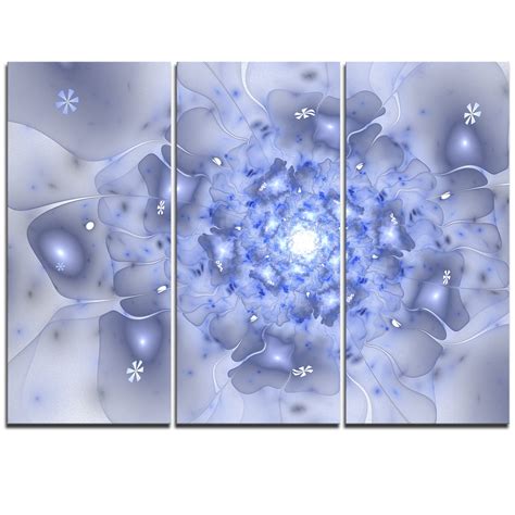 Design Art MT11875-3P Glittering Gold Purple Fractal Flower Large ...