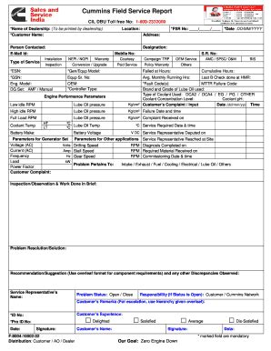 Generator Service Report Format Pdf - Fill Online, Printable, Fillable ...